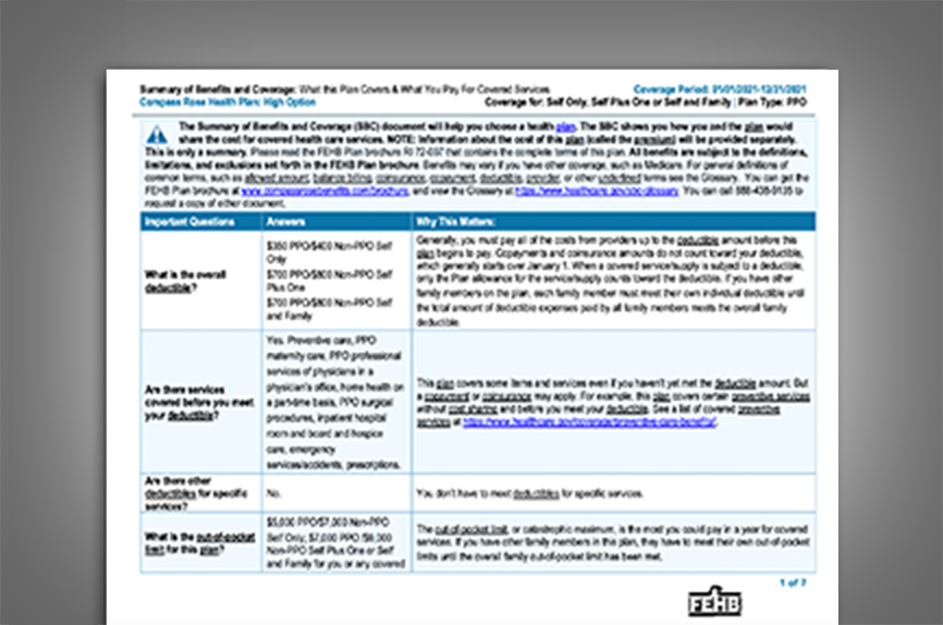 FEHB Open Season Healthcare Enrollment Compass Rose